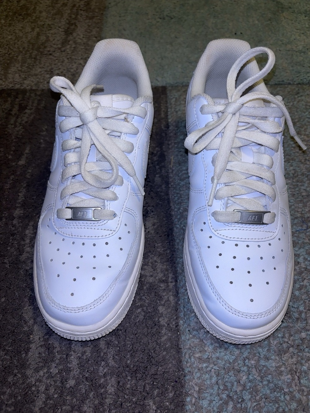 Nike  White Leather Sneakers